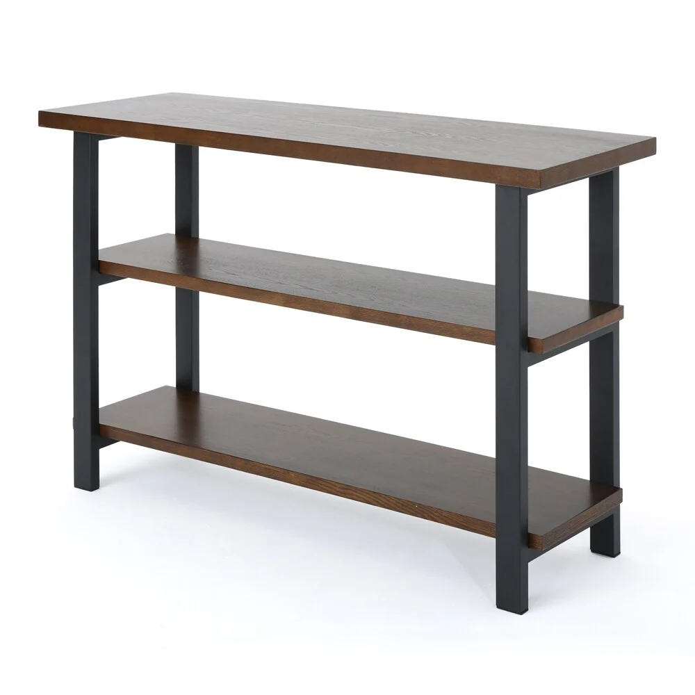 Fredrico Modern Industrial 2 Shelf Faux Wood Bookcase by Christopher Knight Home - 47.50 W x 16.00 D x 29.50 H