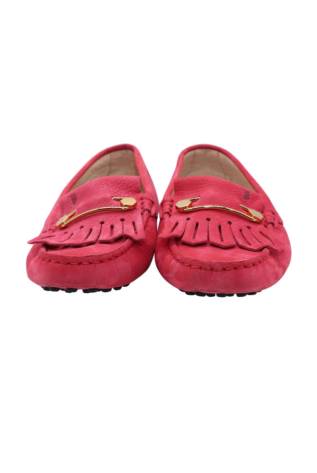Tod's Preloved Gommino Loafers in Pink Leather