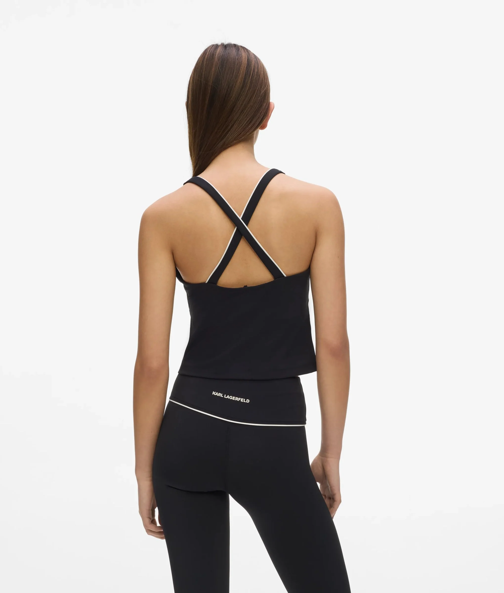 Débardeur athleisure avec passepoil contrastant