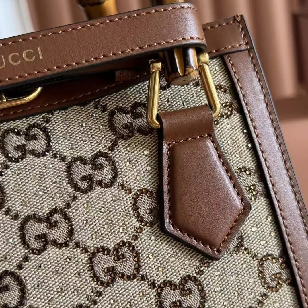 Gucci Diana crystals small tote bag (Replica)
