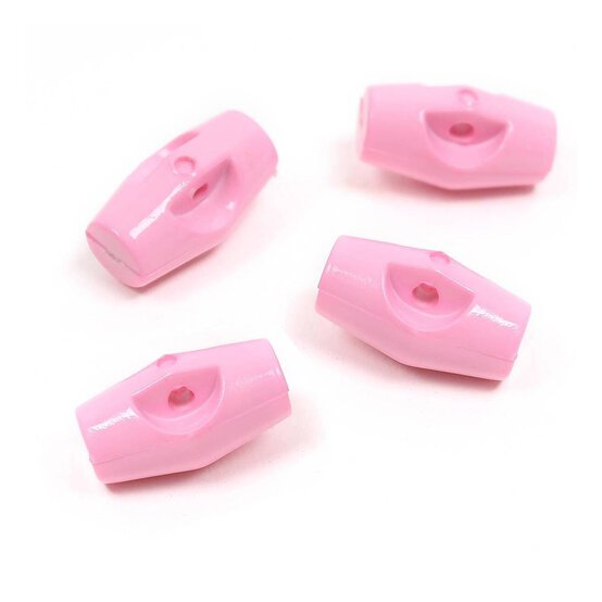 Hemline Pink Basic Barrel Button 4 Pack