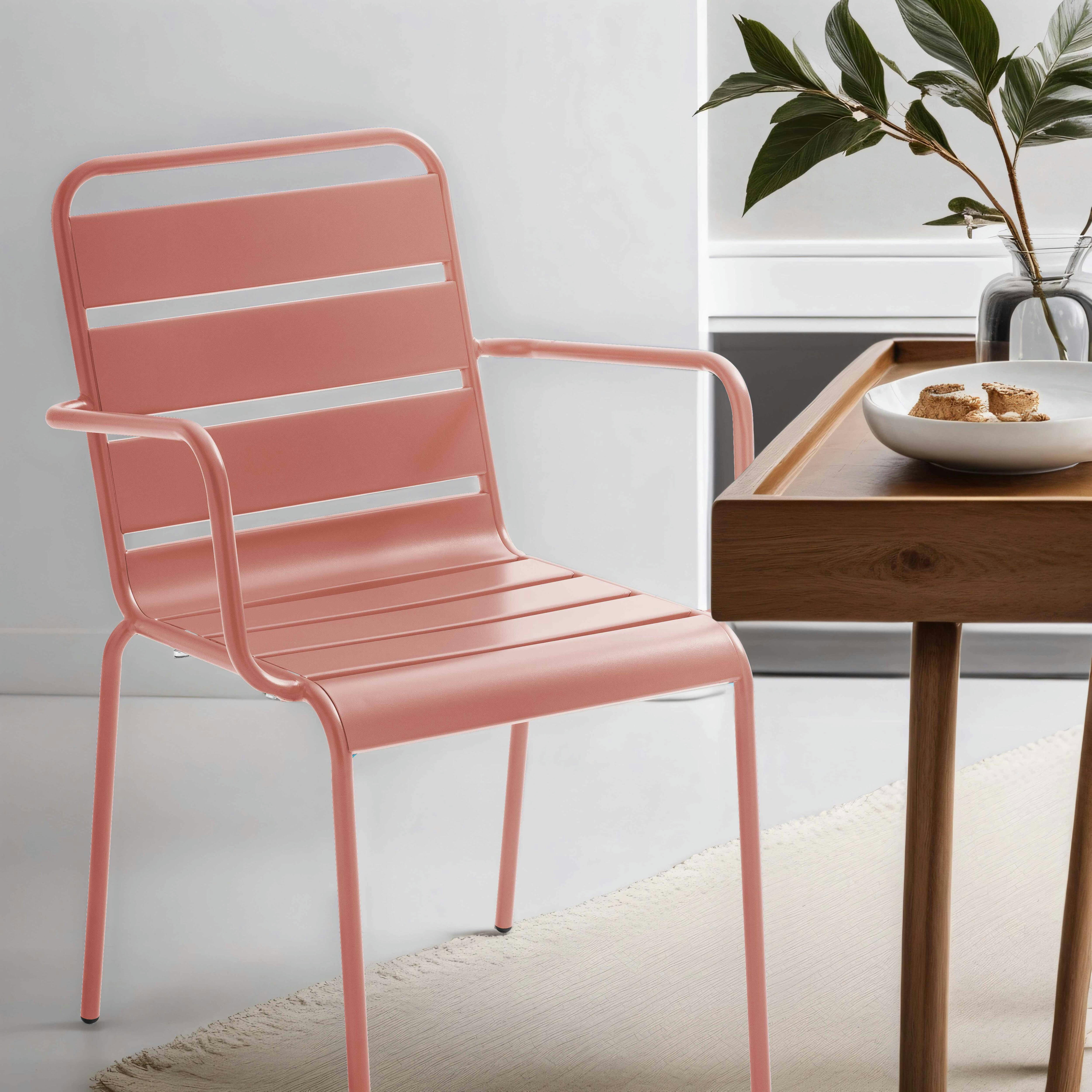 PALAVAS - Fauteuil en métal argile