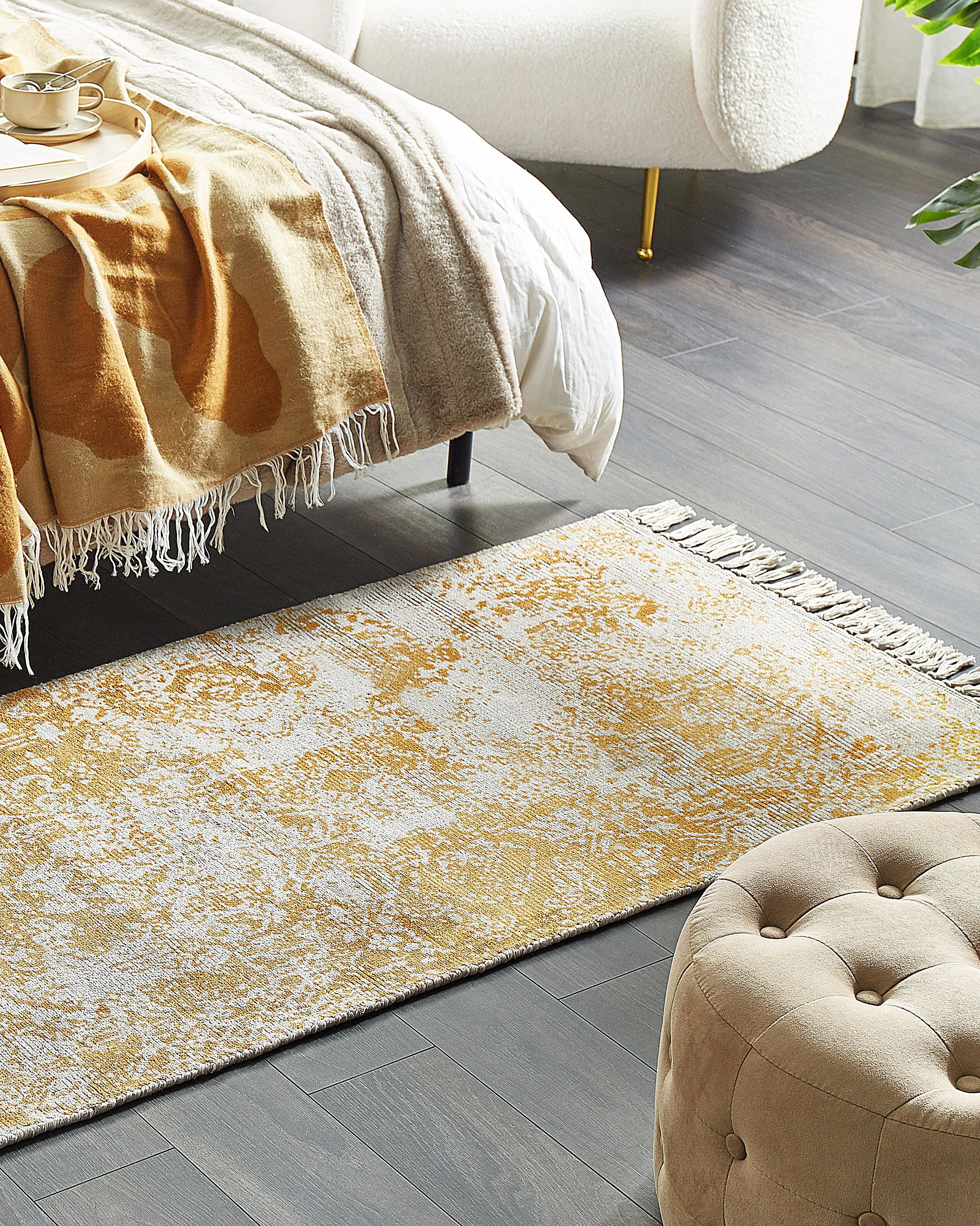 Rug BOYALI Mustard 80 x 150 cm Viscose