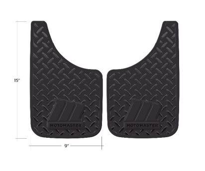 MotoMaster Easy-Fit Mud Guards, Black, 9 x 15-in