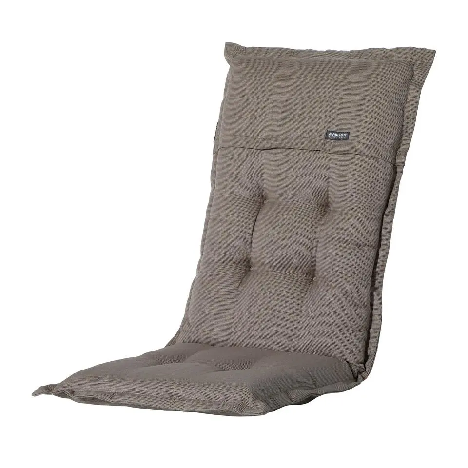 Madison - Tuinstoelkussen Lage Rug Rib liver - Ca. 105x50 cm - Set van 4