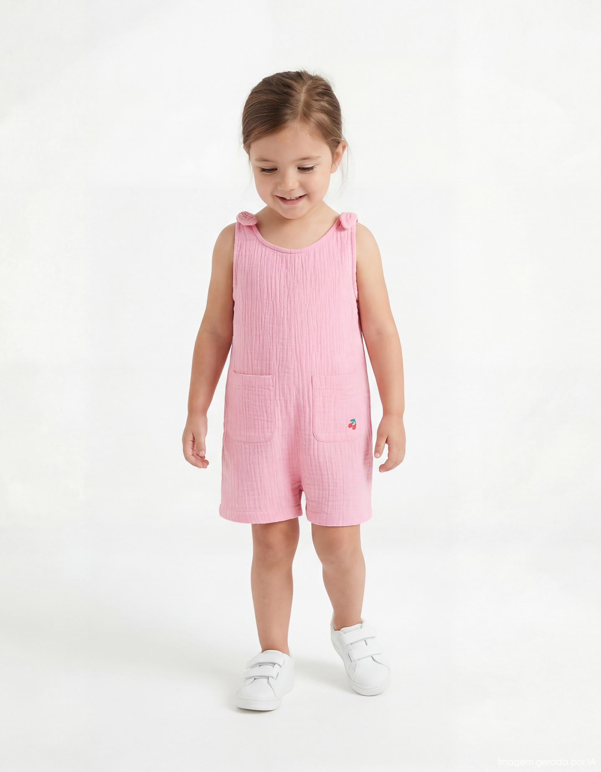 Macacão, Menina, Rosa