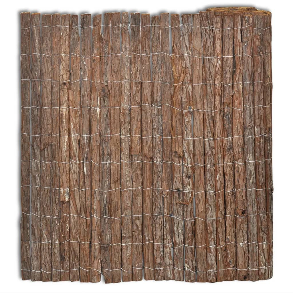 Ogrodzenie Płot Drewno 400x100 cm Brązowy