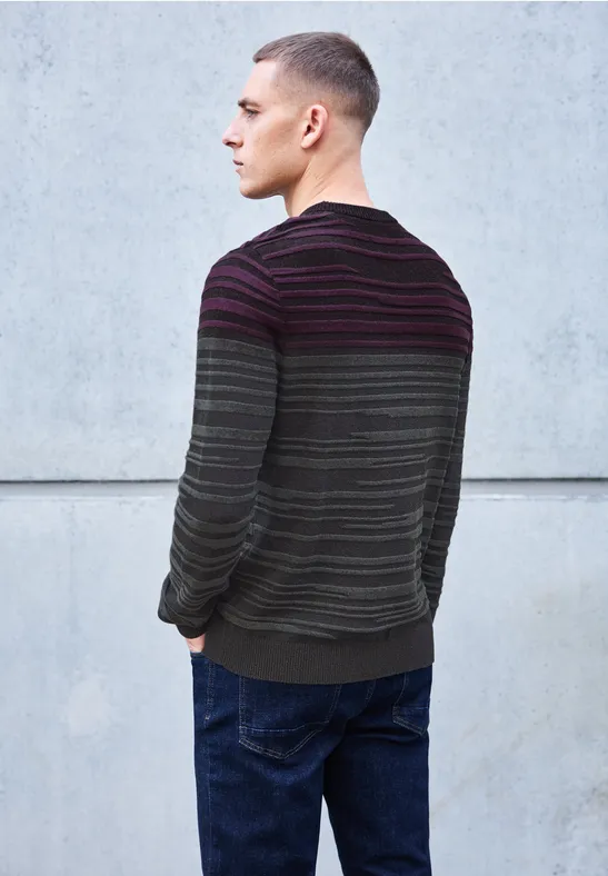 Strukturstreifen Pullover