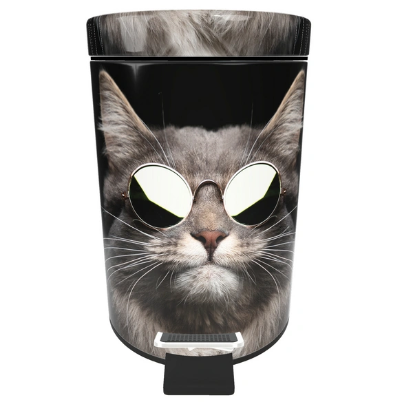 Kosmetikeimer »Cool Cat«, 3,0L, Schwarz, Rund