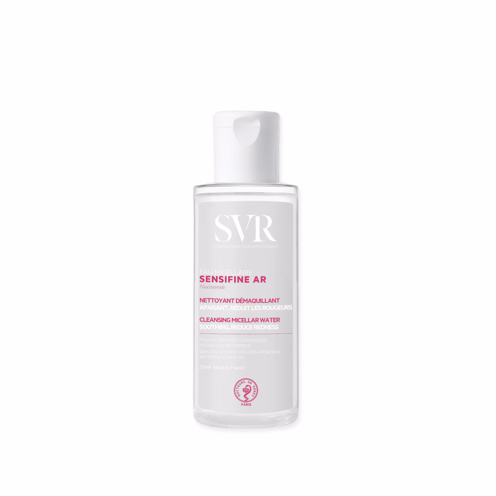 SENSIFINE AR EAU MICELLAIRENettoyant démaquillant apaisant anti-rougeurs. visage, yeux et lèvres.