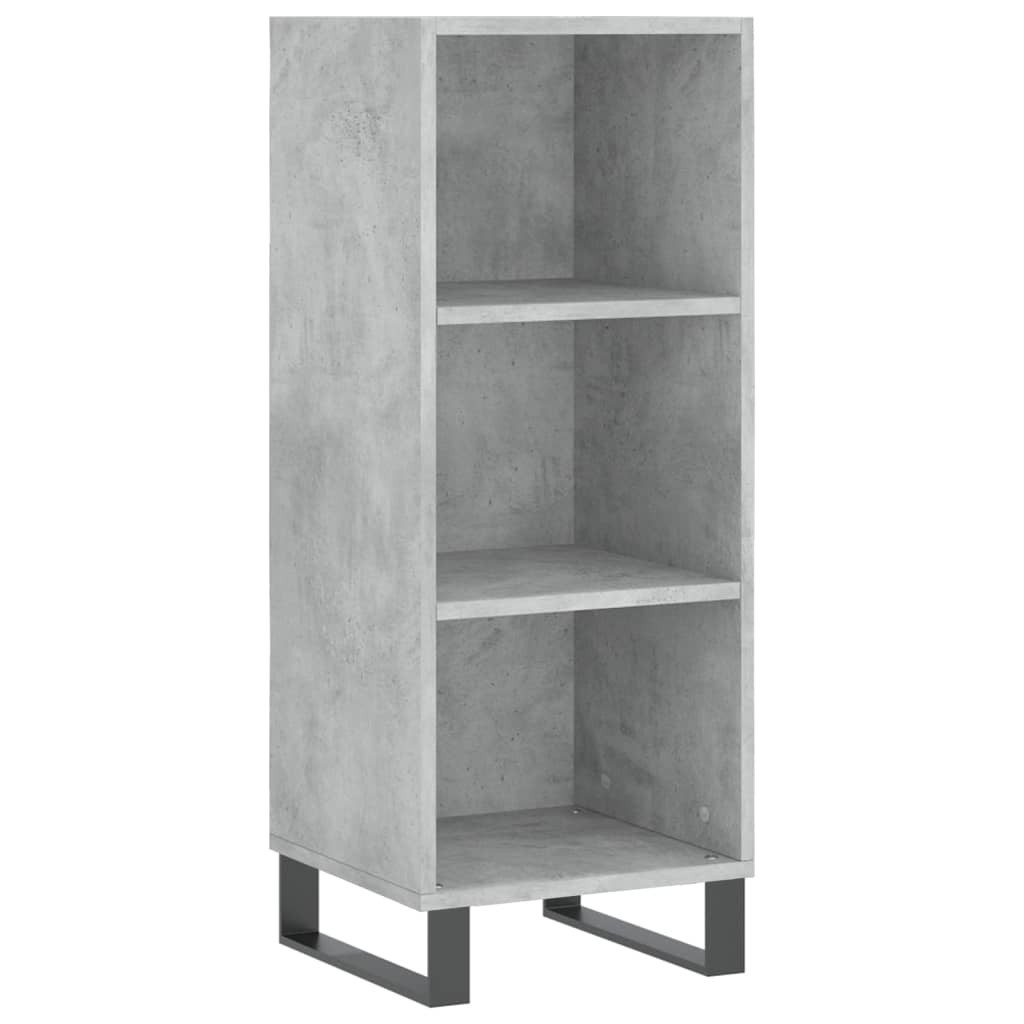 Szafka Komoda Regał Szara Beton 34.5x32.5x90 cm do Salonu Pokoju Sypialni