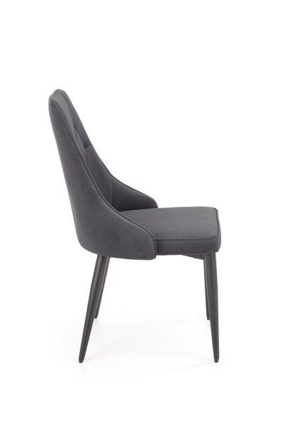 Krzesło tapicerowane K365 VELVET szare