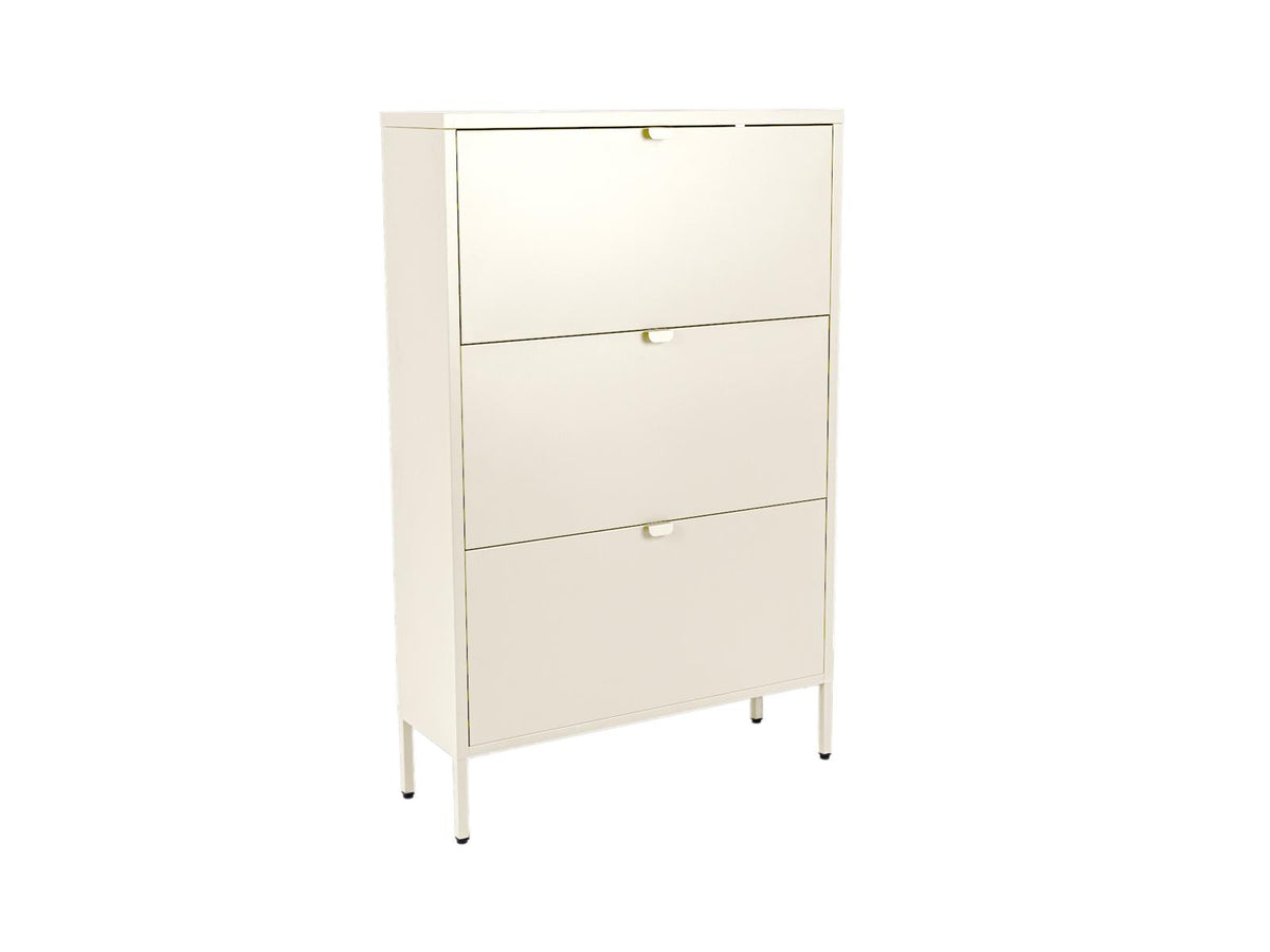 MaximaVida metalen locker schoenenkast Finn 25 x 80 x 125 cm ivoor