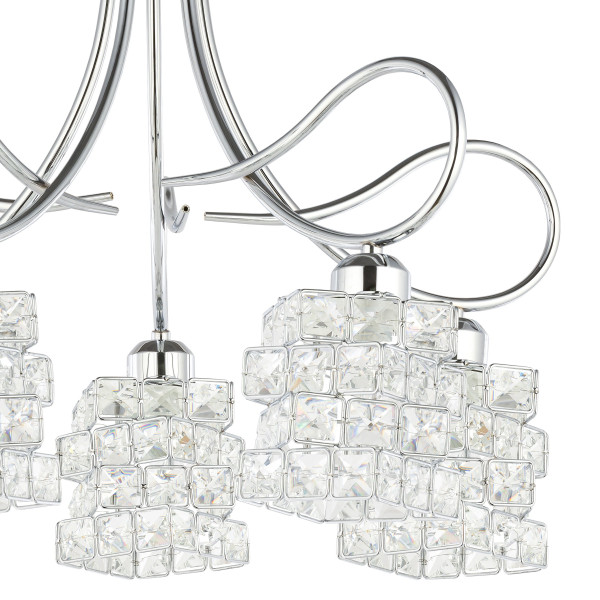 Żyrandol kryształowy Crystal 5xE27 lampa sufitowa do salonu