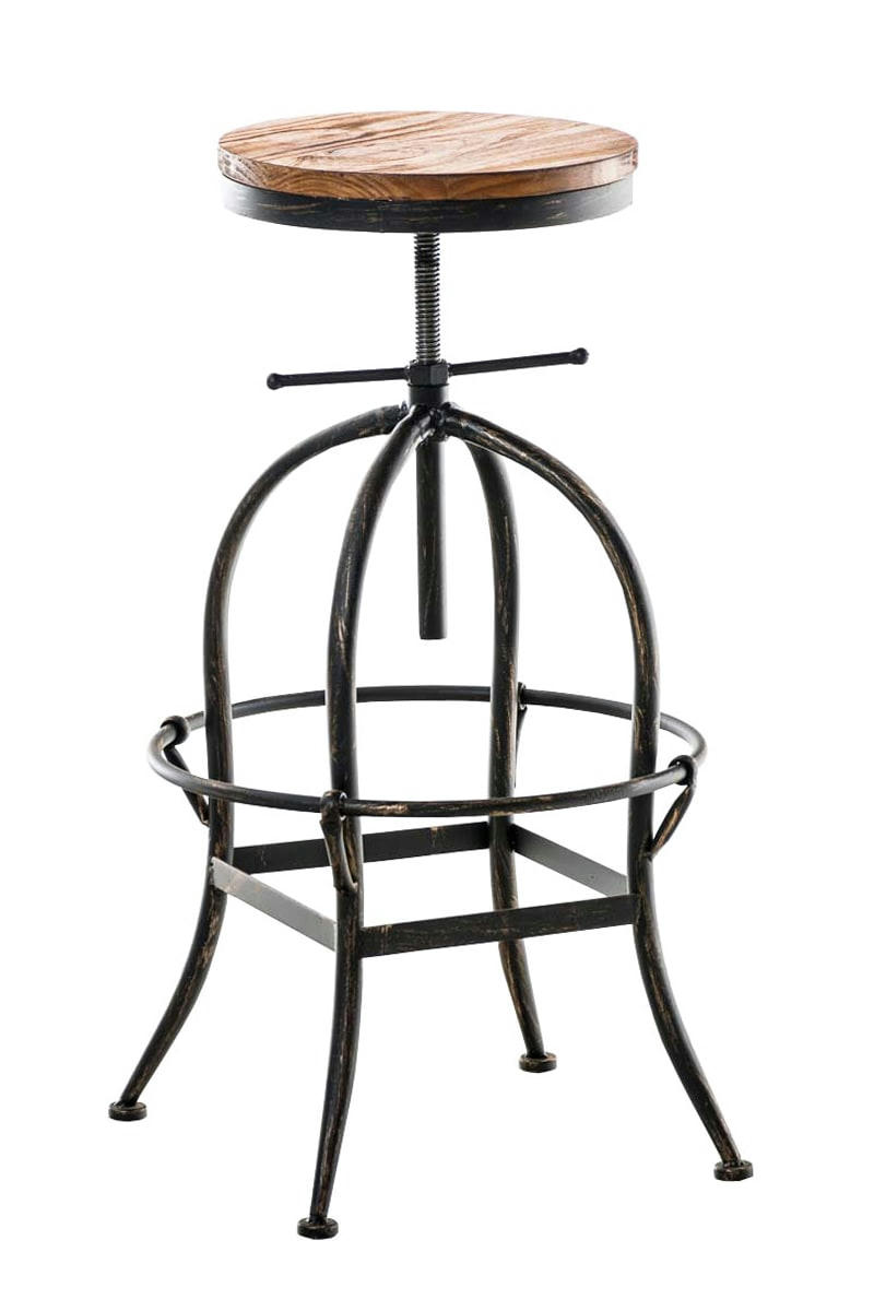 STRONG - Tabouret de bar industriel réglable en métal Bronze