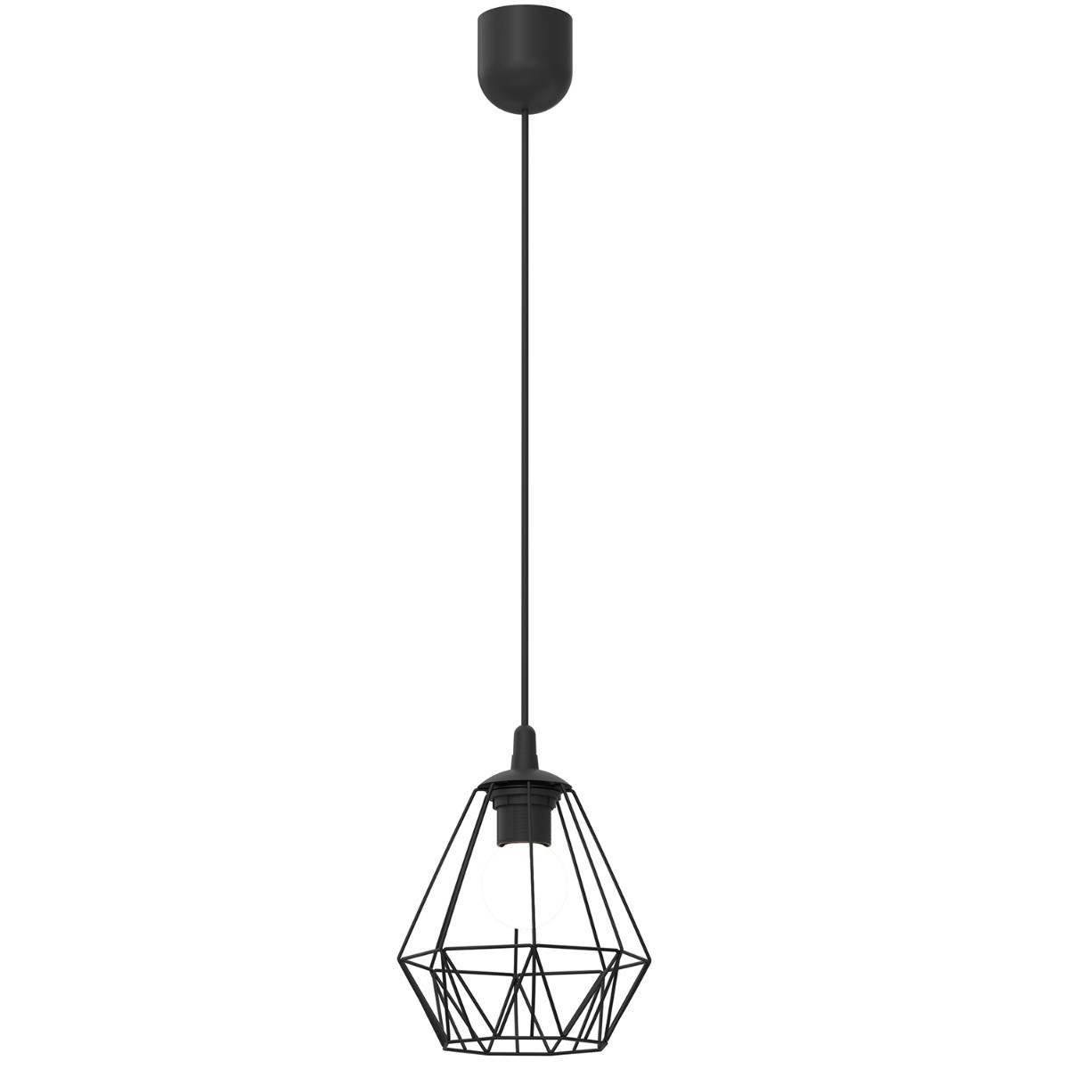 Lampa wisząca czarny matowy Bergen 1xE27x15W wym: 110x19x19 cm Luminex