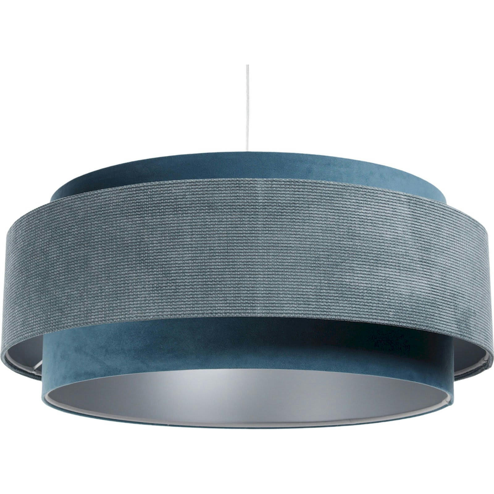 DOBLO - Suspension Tissu Bleu 60x60x25 cm