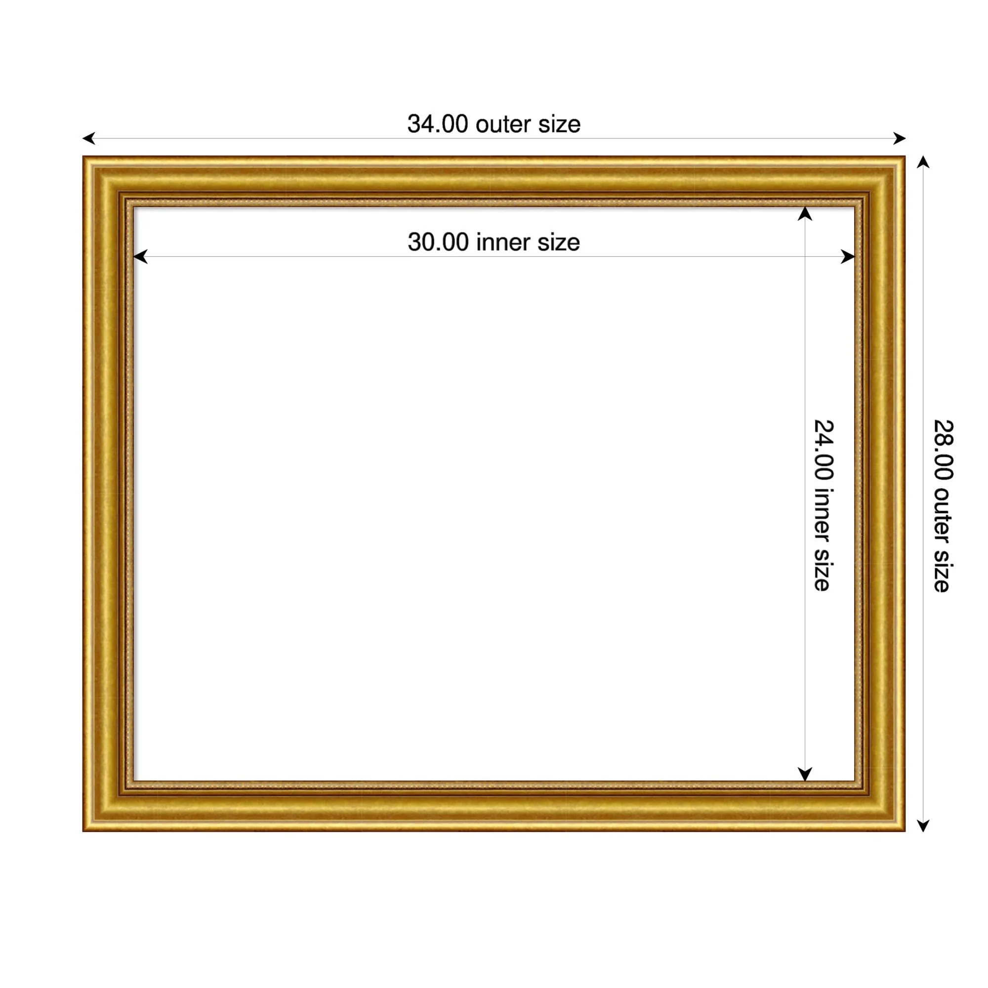 Amanti Art Townhouse Gold Framed Dry Erase Magnetic Board