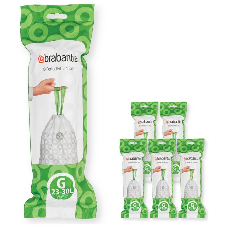 Brabantia 30L PerfectFit Code G Bin Liners - Pack of 120