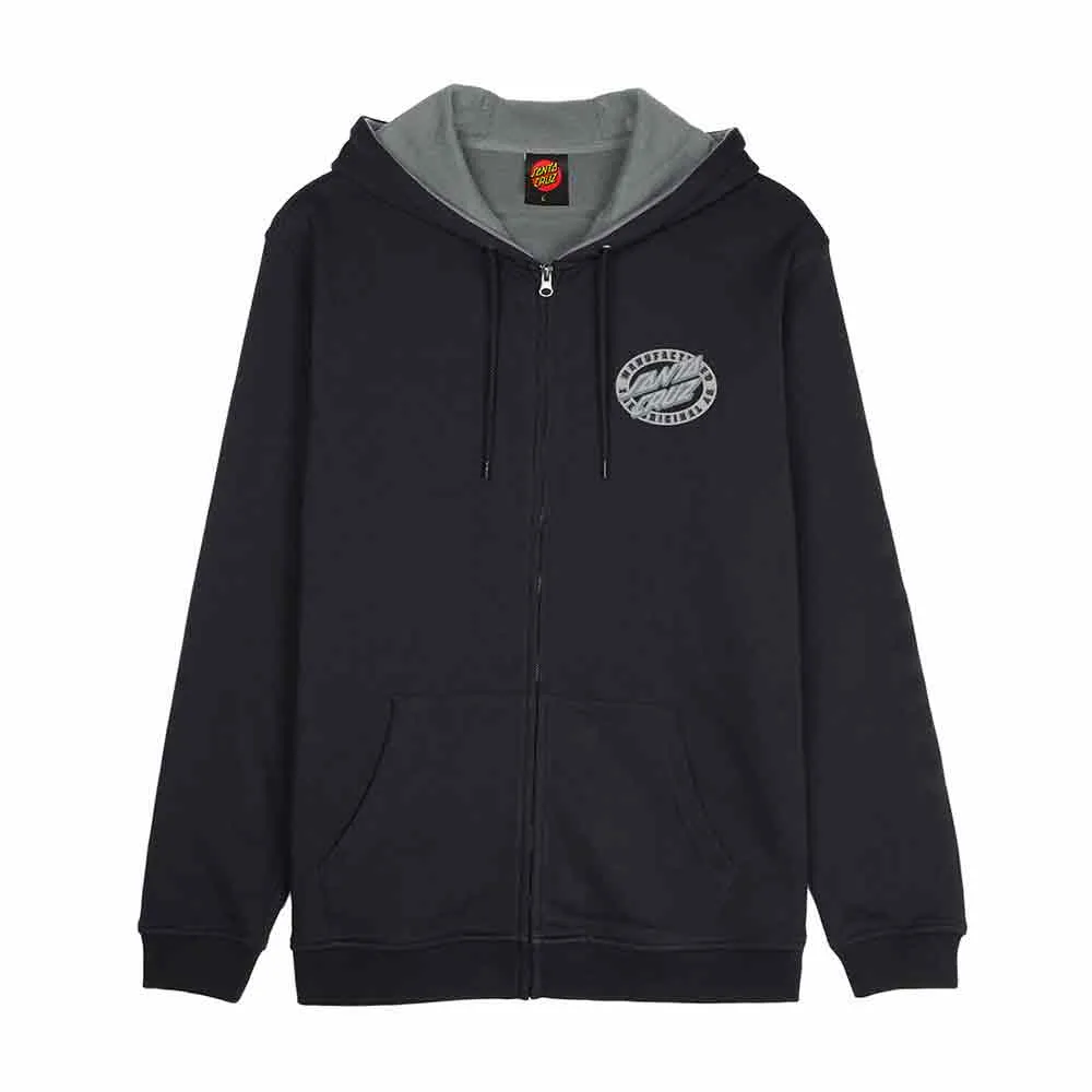 Santa Cruz Mfg oval dot chest full zip sweatshirt