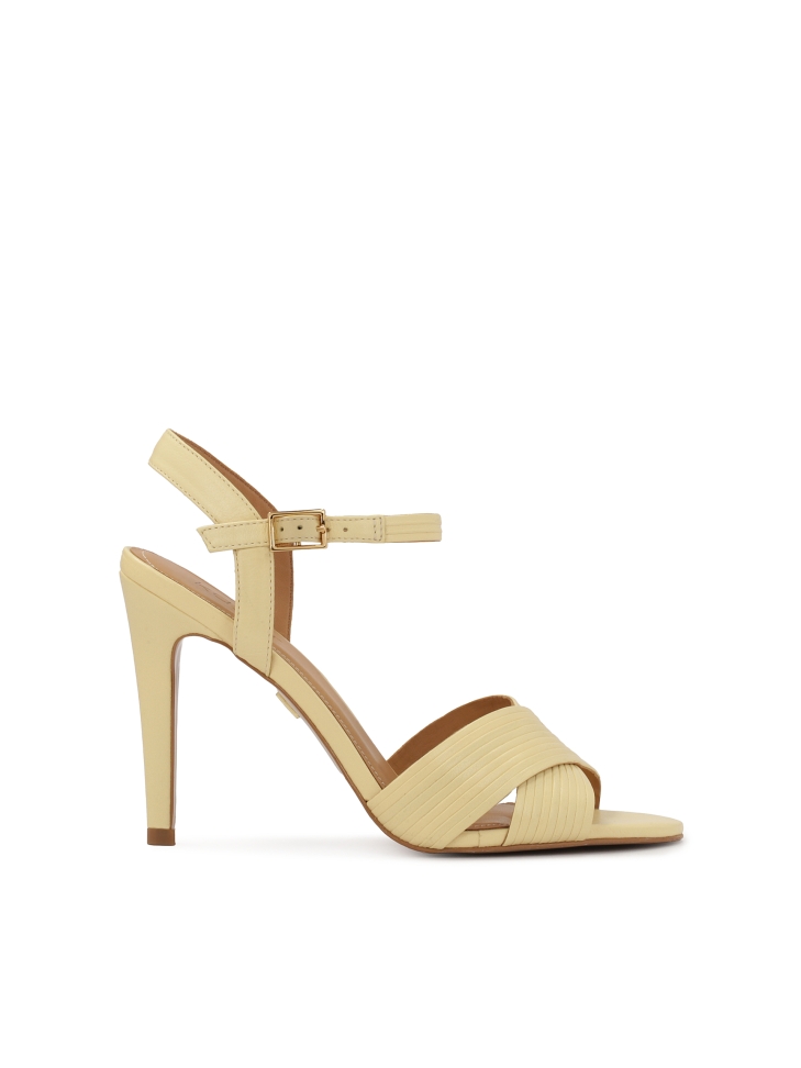 Bright yellow leather sandals