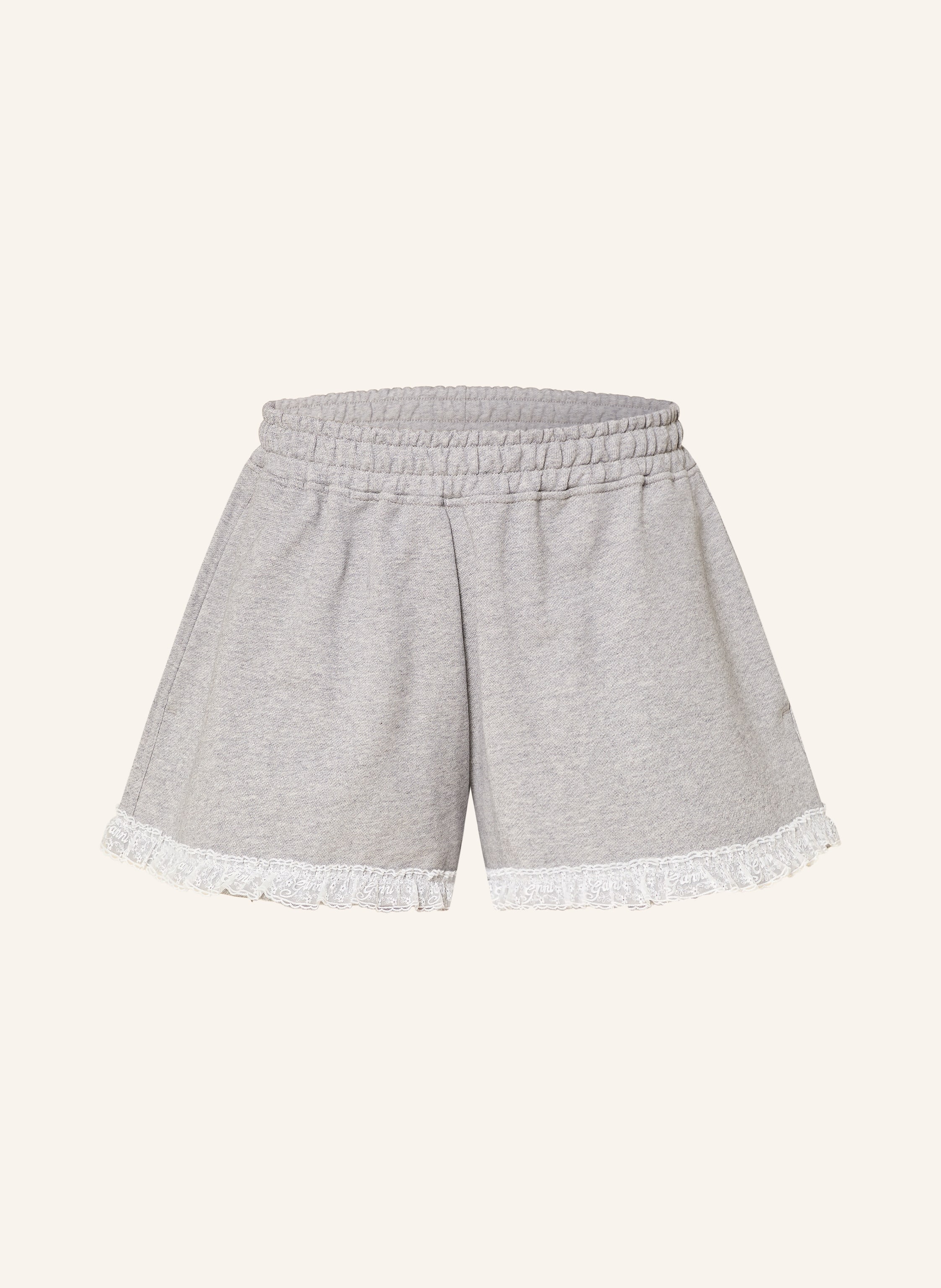 GANNI Sweatshorts ISOLI mit Spitze