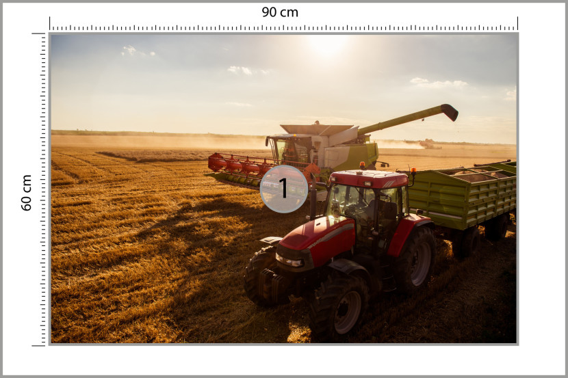 Fototapeta Maszyny rolnicze Efekt 3D 90x60cm