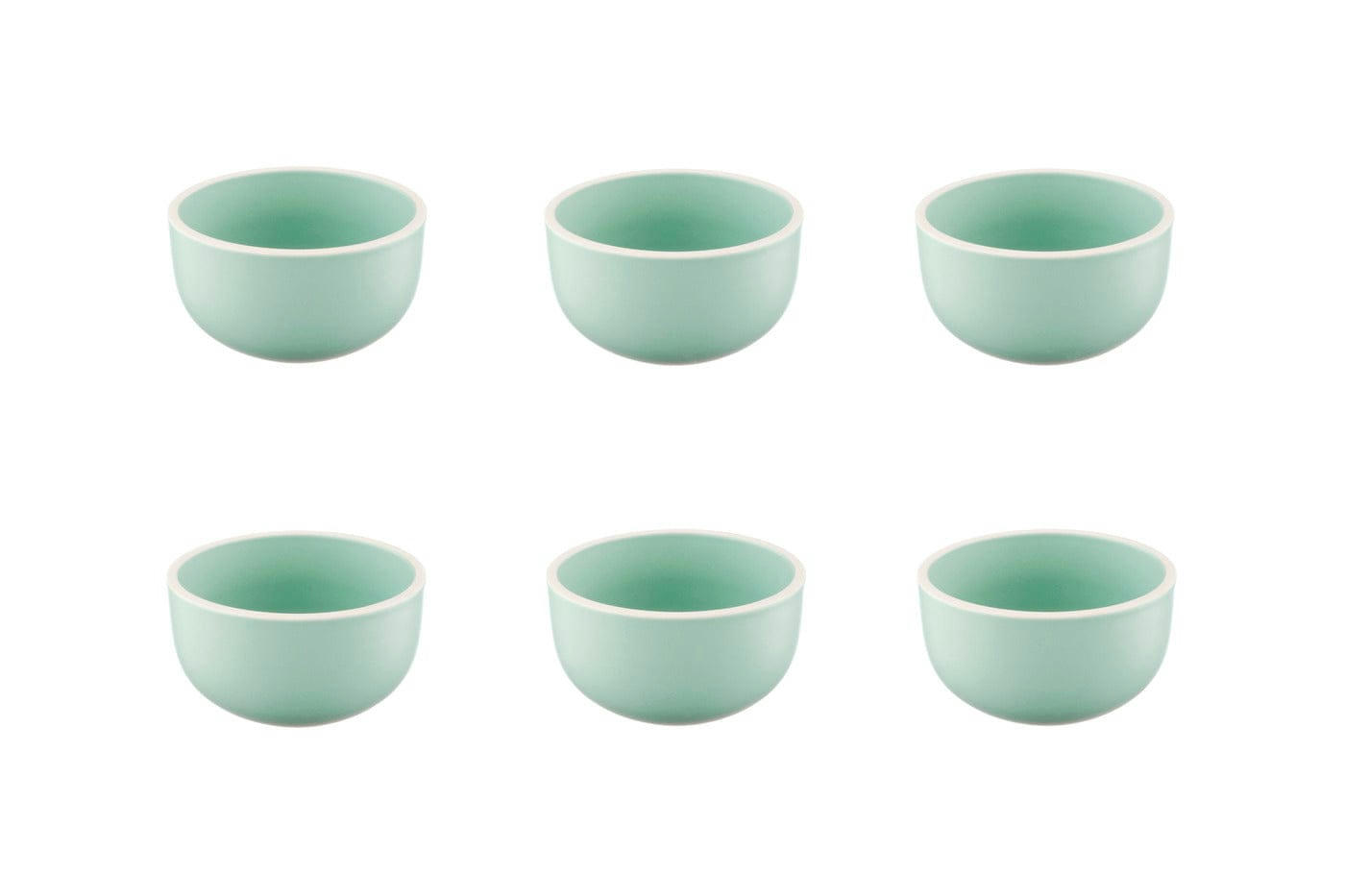 ORIGIN - Lot de 6 petits bols en grès vert D9