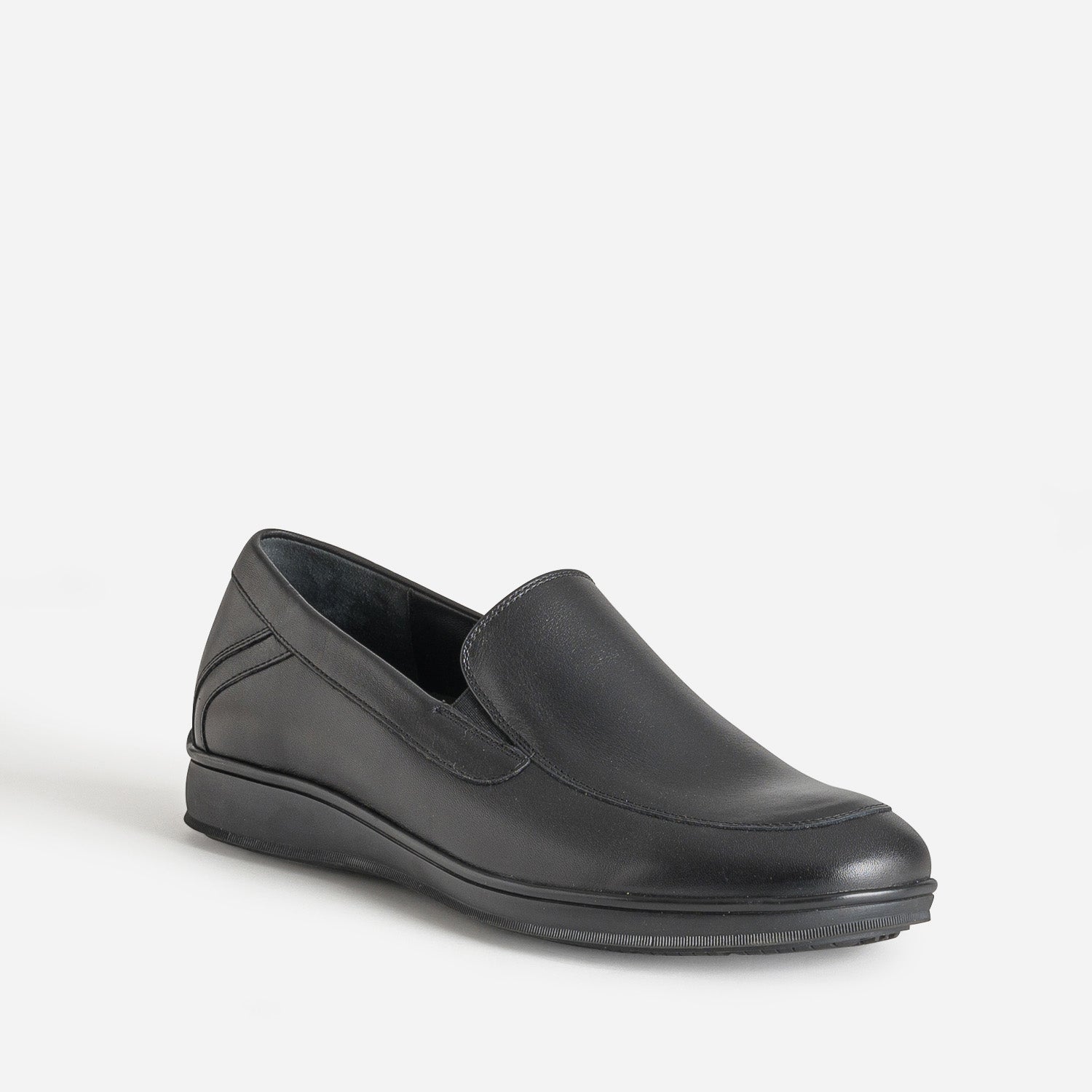 Slip-on FRANCE ARNO noir en cuir