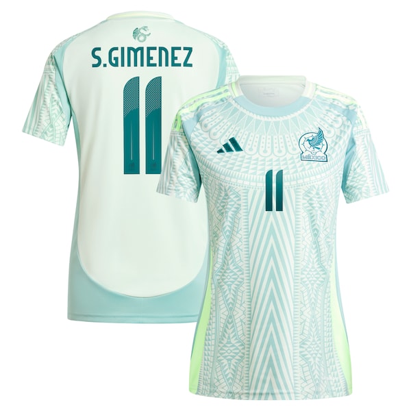 Santiago Giménez Mexico National Team adidas Women's 2024 Away Replica Player Jersey - Green