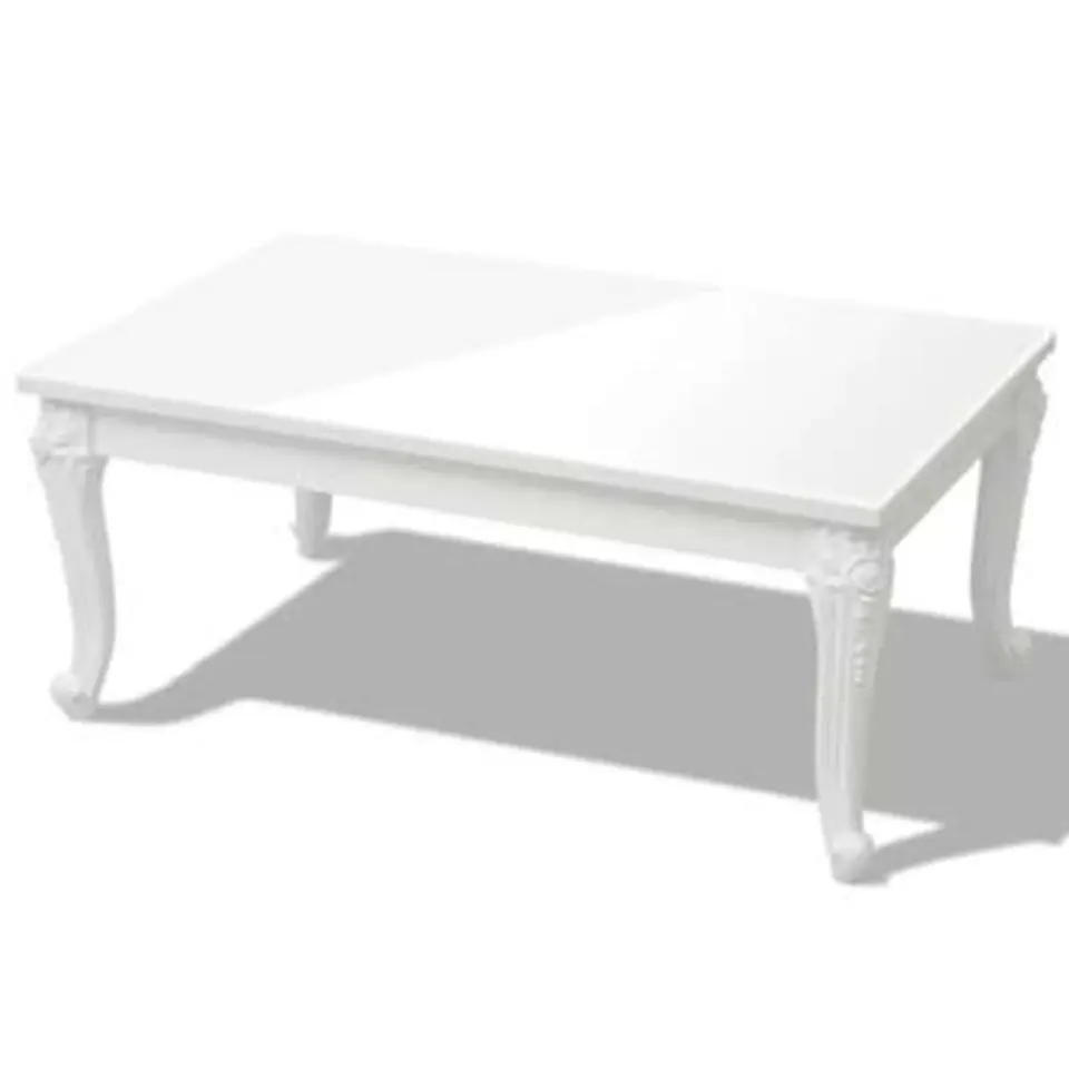 vidaXL - Hoogglans Salontafel - Wit - MDF - 100 x 60 x 42 cm