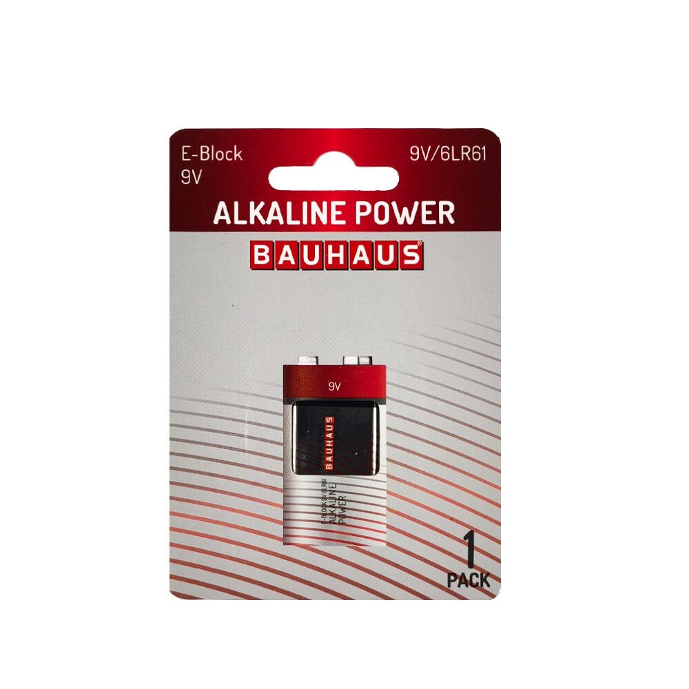 BATTERI 6LR61 9V E-BLOKK 1-PAKNING