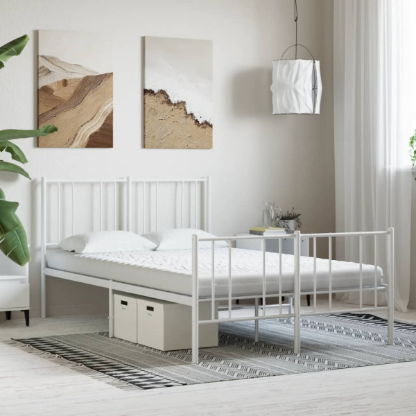 VidaXL Materac piankowy biały 140x190 cm