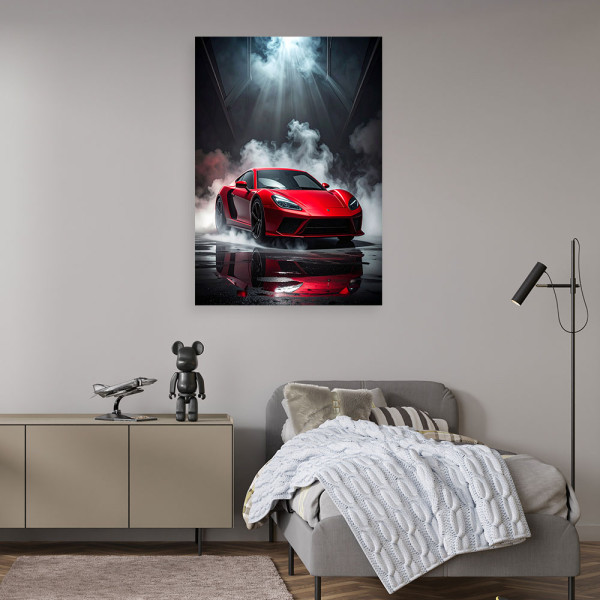 Obraz do salonu biura pokoju młodzieżowego, Samochód sportowy 20x30