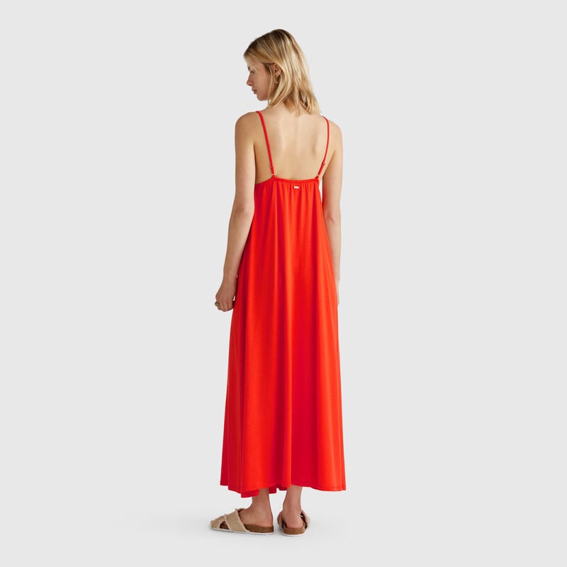 Dress in viscose and cotton blend
