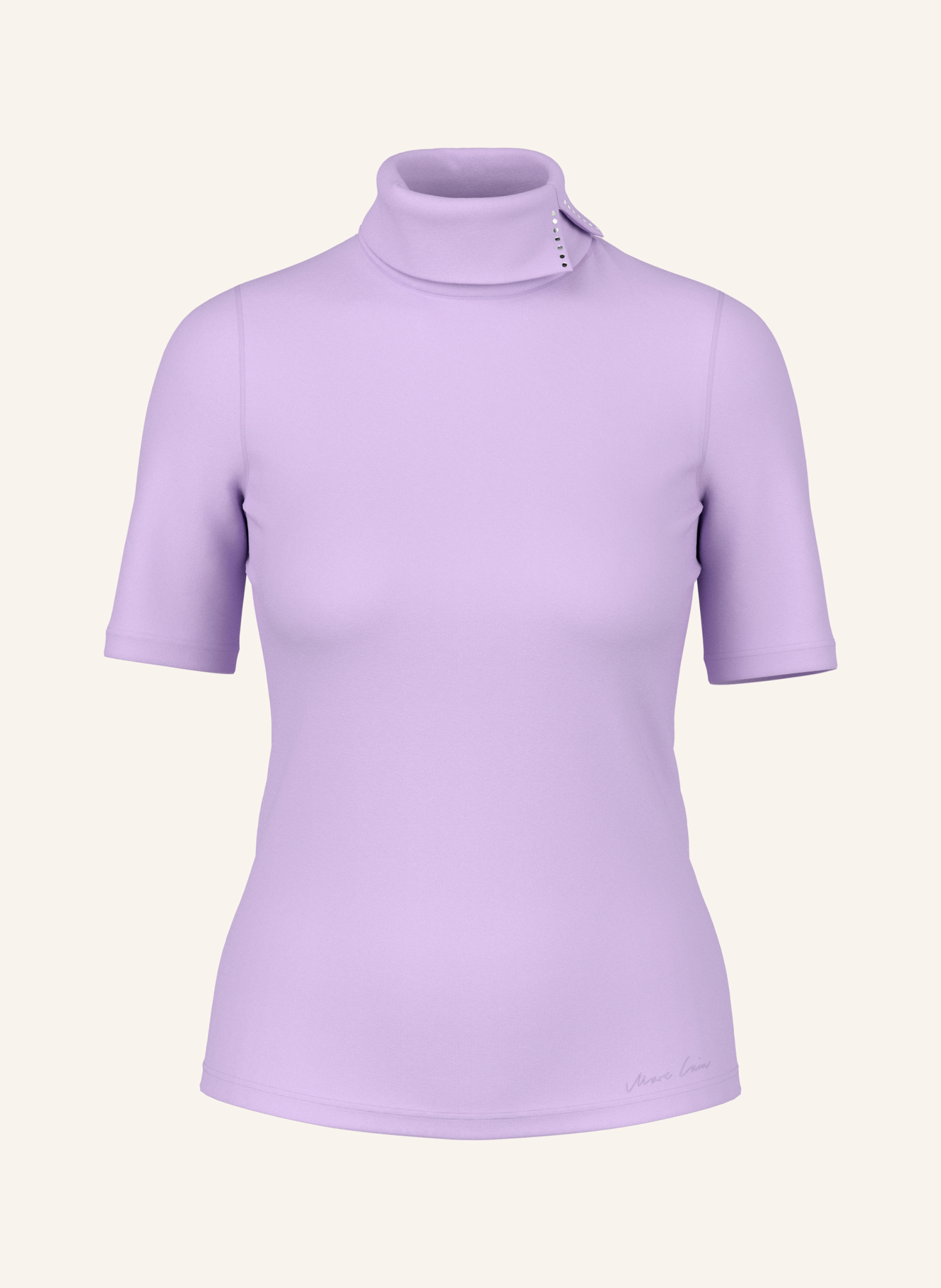 MARC CAIN Rollkragenshirt mit Schmuckperlen