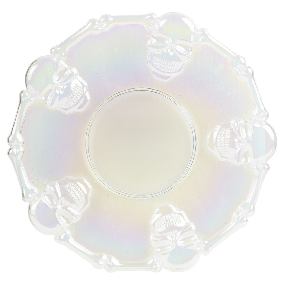 Assiette Halloween transparente crâne