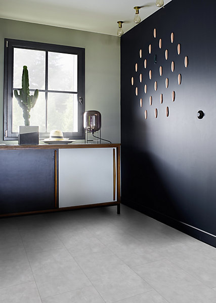 Dalle PVC à clipser Senso Clic 3 béton gris 38,9 x 72,9 cm, Gerflor