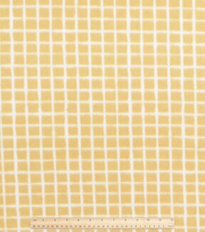 Yellow Grid Plaid Blizzard Fleece Fabric