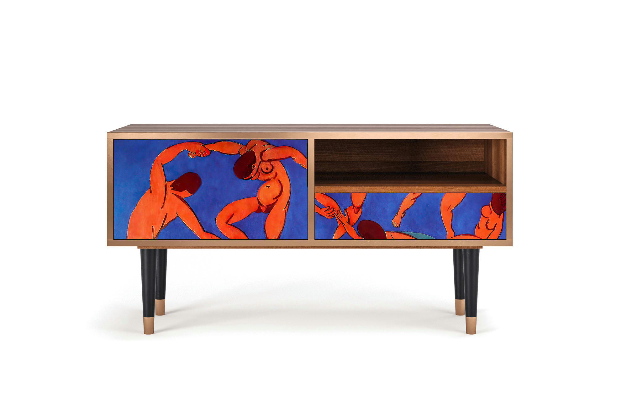 THE DANCE BY HENRI MATISSE - Meuble TV  multicolore 1 tiroir et 1 porte L 115 cm