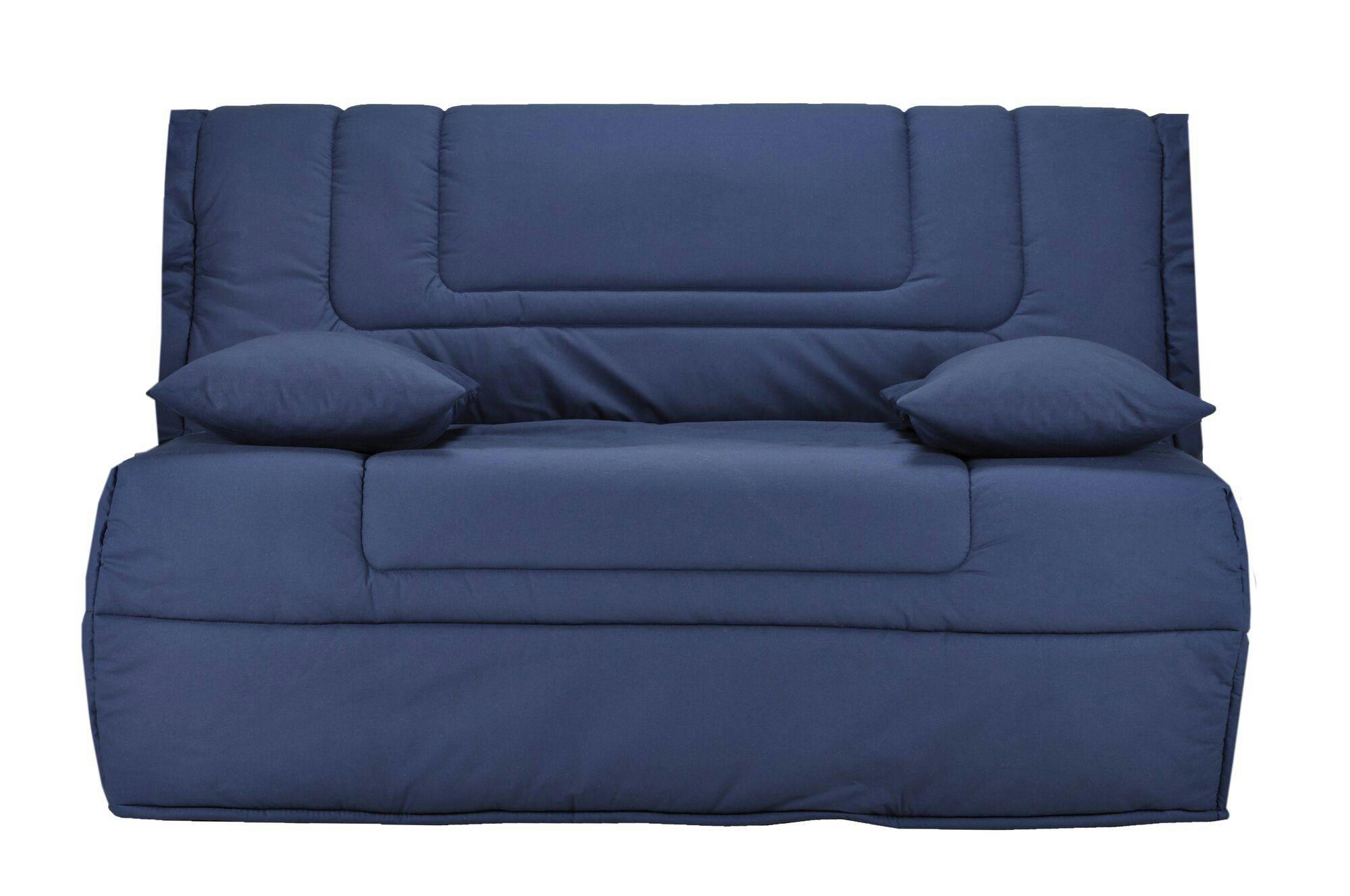 GABRIEL - Banquette BZ avec matelas Bultex bleu 140 x 190 cm