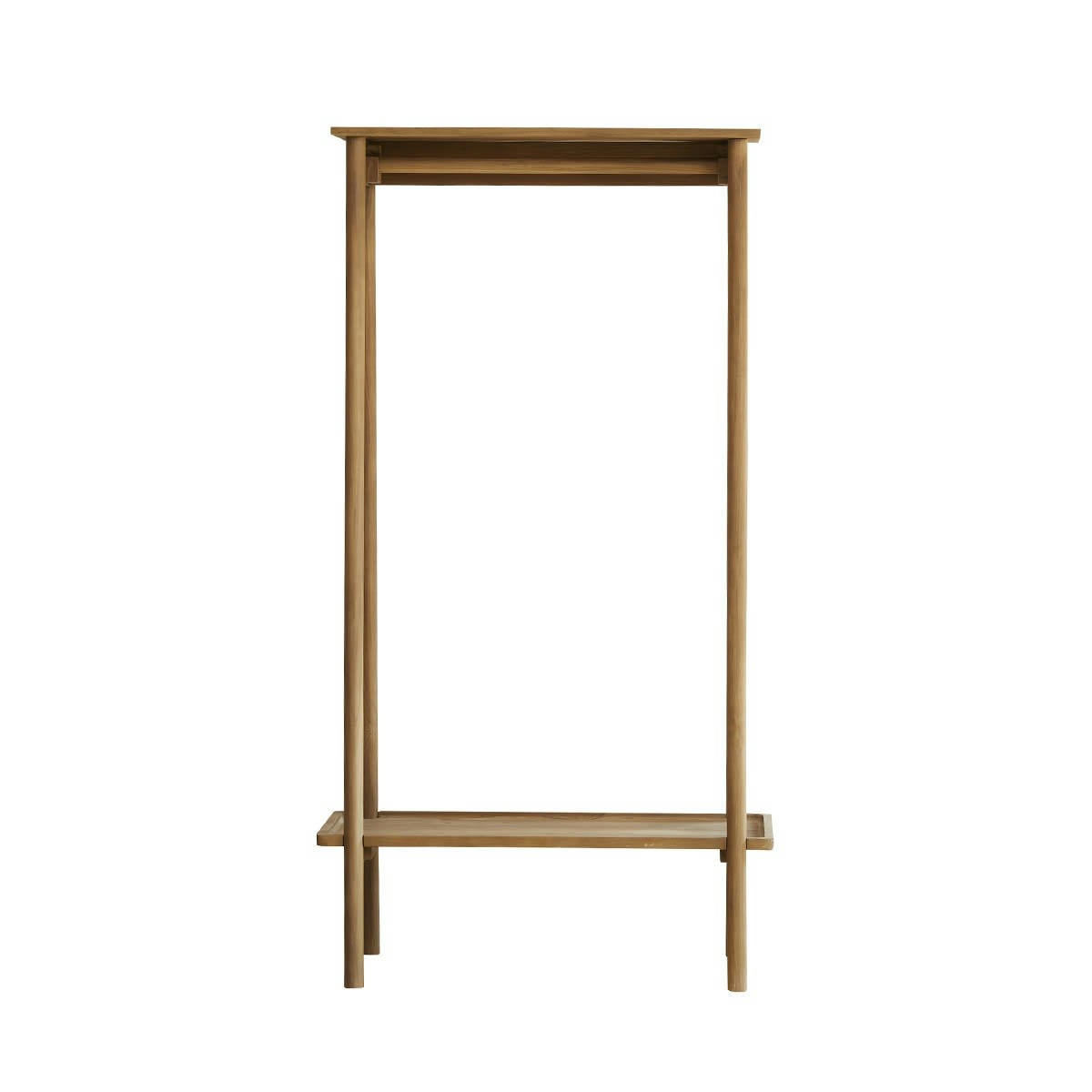 BOSTON - Portant penderie 1 étagère en teck