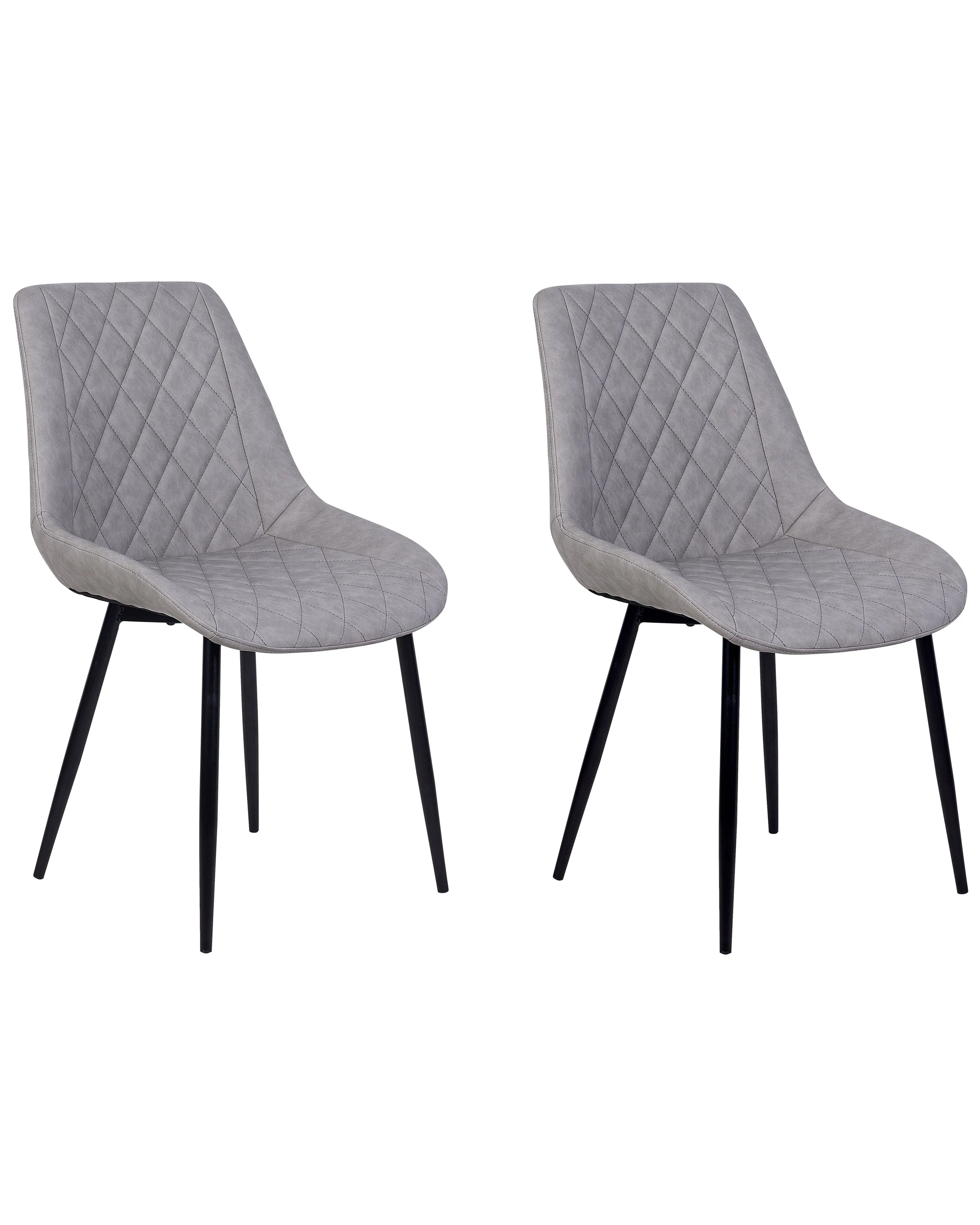 Desk Chair MARIBEL Faux Leather Light Grey