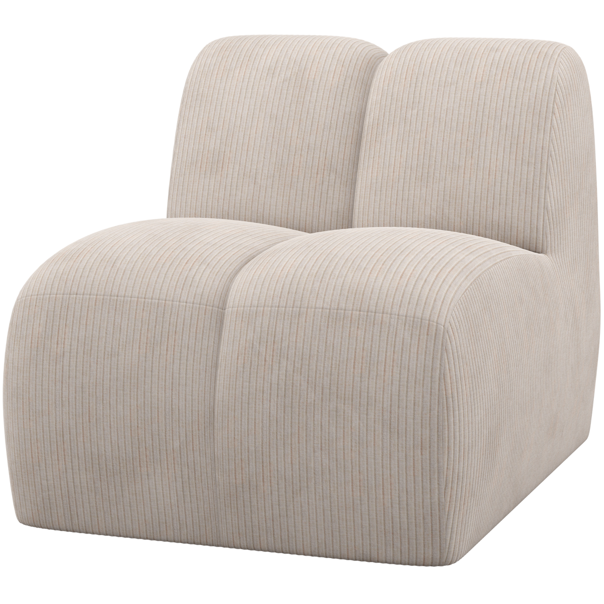 WOOOD 1-zits element Mojo - Ribstof - Ecru - 74x84x97