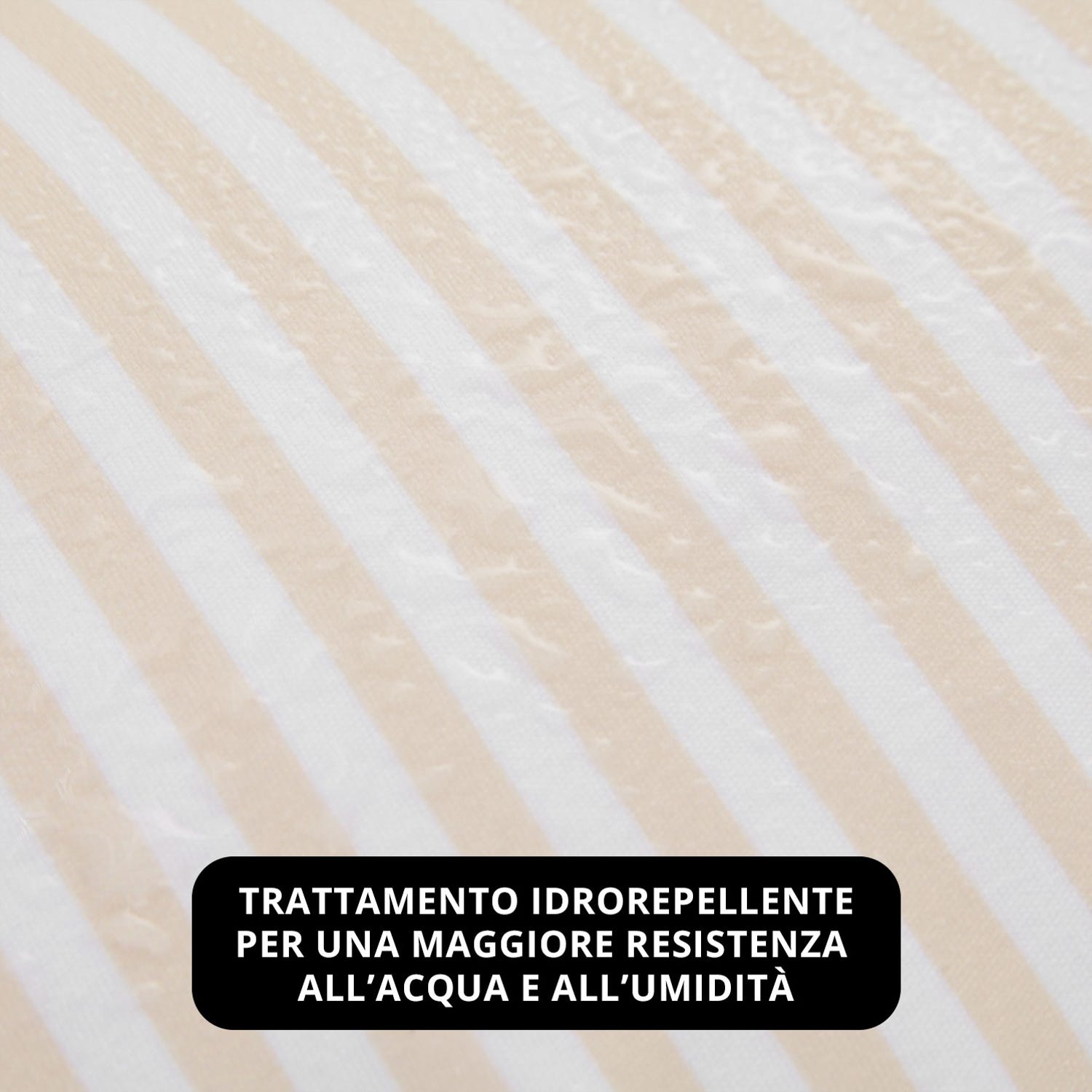 Cuscino arredo idrorepellente 30x30 cm righe beige