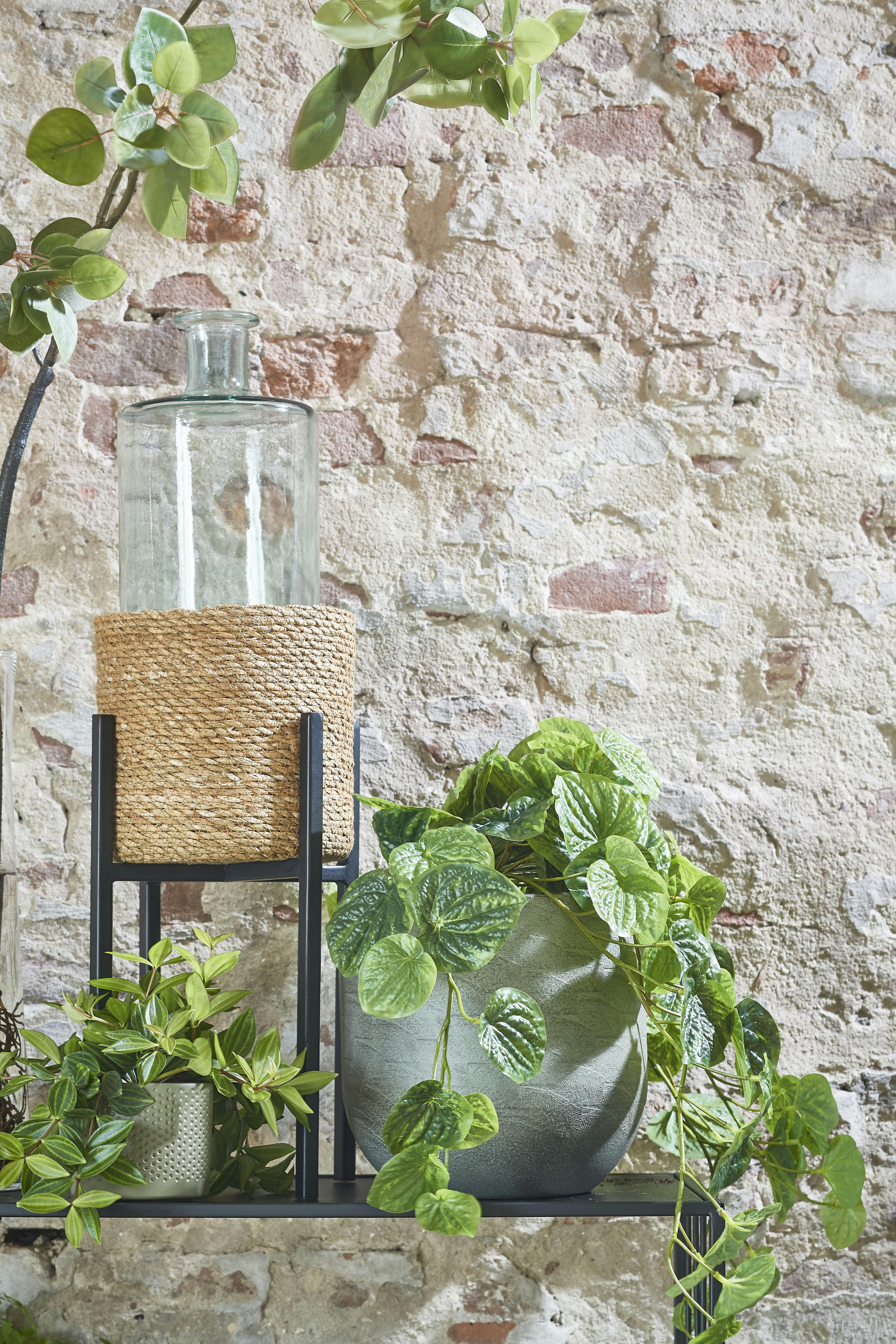 ASCOT - Porte-plante en métal noir H35