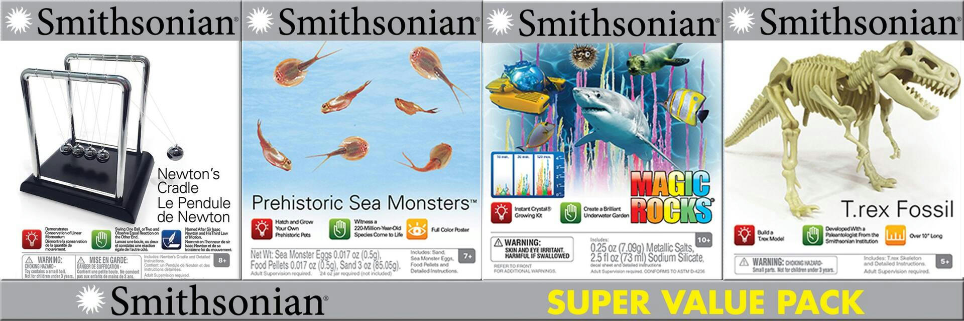 Smithsonian STEM 4-in-1 Micro Science Super Value Pack For Kids, Ages 8+
