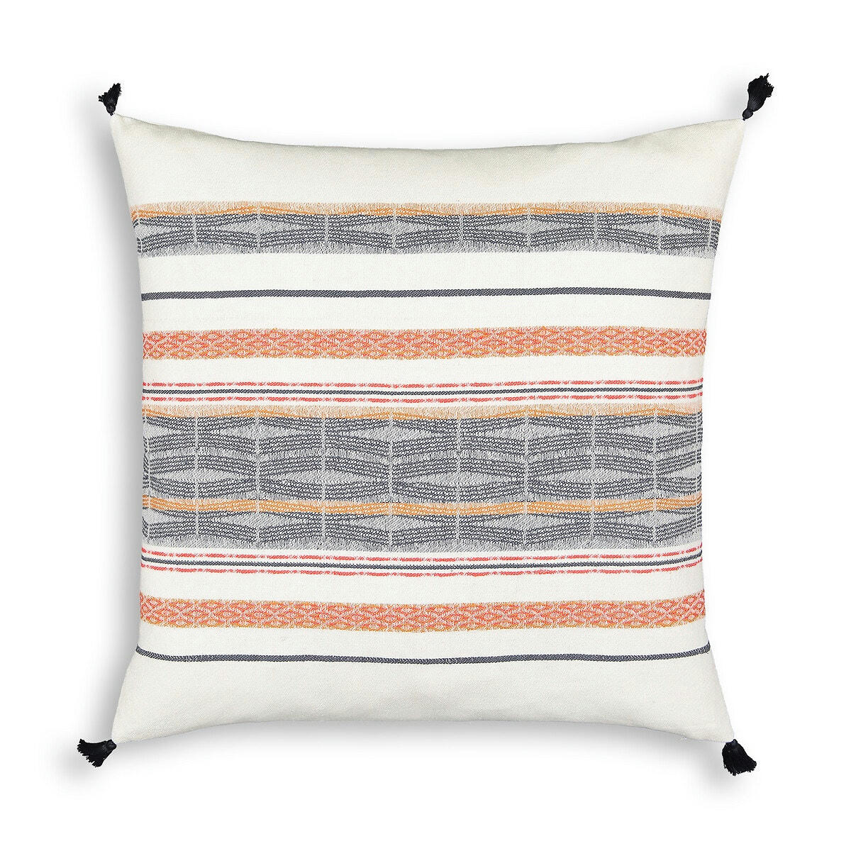 Housse de coussin coton jacquard 65x65cm, Izama