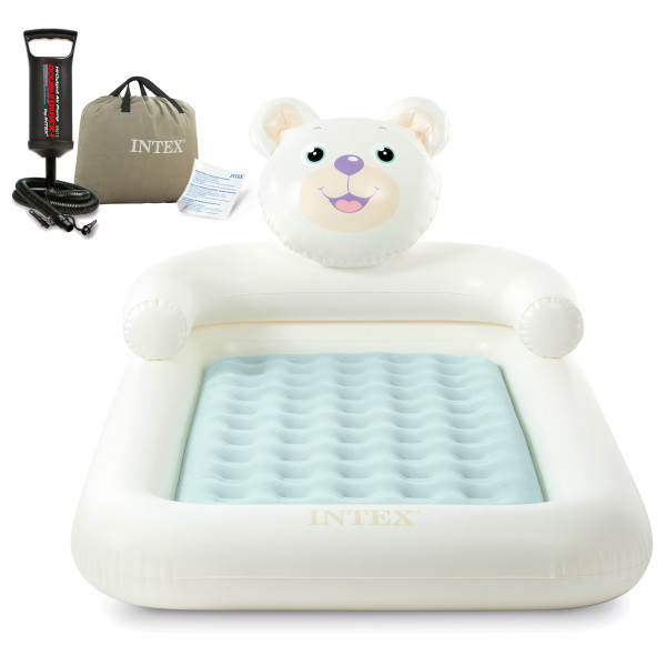 Materac dmuchany Intex jednoosobowy z pompką 132x71x10 cm