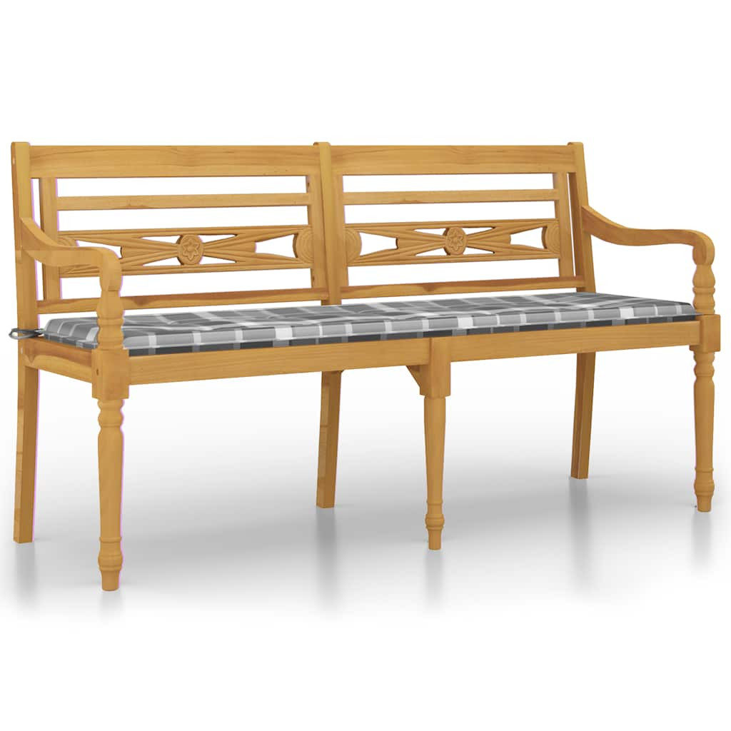 Ławka Brąz 150 cm Drewno tekowe vidaXL